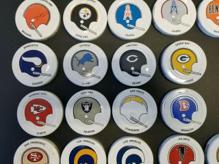 Vintage Complete Set Gatorade NFL Football Helmet Lids/Caps/Tops 1972 5