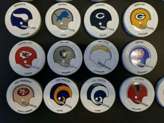 Vintage Complete Set Gatorade NFL Football Helmet Lids/Caps/Tops 1972 6
