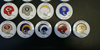 Vintage Complete Set Gatorade NFL Football Helmet Lids/Caps/Tops 1972 7