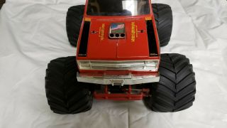 Vintage Tamiya Red Clod Buster 4x4x4 R/C Monster Truck with Charger and Remote 3