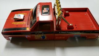 Vintage Tamiya Red Clod Buster 4x4x4 R/C Monster Truck with Charger and Remote 6