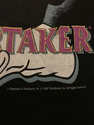 Undertaker Vintage 1992 WWF WWE Tee Shirt 3