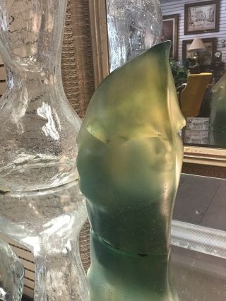 VINTAGE DAUM PATE DE VERRE MODERNIST SCULPTURE TAMARA KRESITADZE SIGNED 5