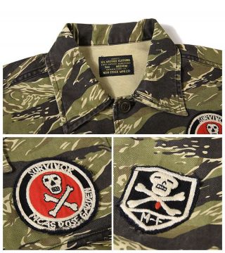Non Stock Golden Tiger Camo Shirt Vintage Military Combat Fatigue Uniform Jacket 8