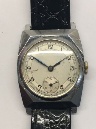 Vintage Arthur Schnegg 1920’s Art Deco Mens Swiss 15 Jewel Wrist Watch 5