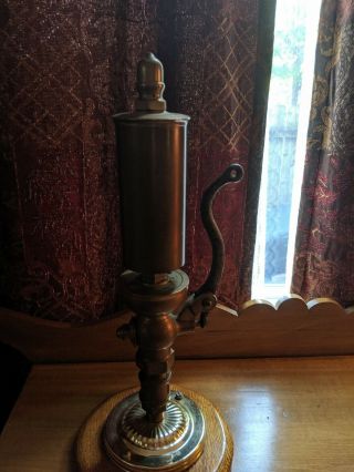 vintage Buckeye brass Steam Whistle on stand present 2