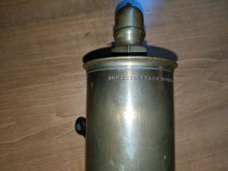 vintage Buckeye brass Steam Whistle on stand present 6