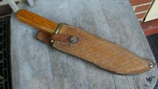 Vintage Case Xx 1836 Fixed Blade Knife With Leather Sheath
