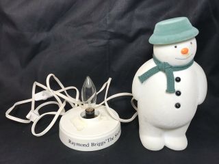 Rare Vintage Raymond Briggs The Snowman Christmas Lamp Light Decoration 8”