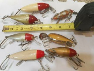 7 Keeling Old Wood Lures Assorted Sizes,  Colors