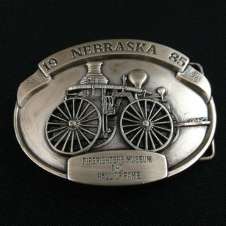 Vtg Nebraska Firefighters Belt Buckles Siskiyou Only 500 Made USA Firemen RARE 3