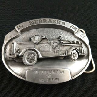 Vtg Nebraska Firefighters Belt Buckles Siskiyou Only 500 Made USA Firemen RARE 6