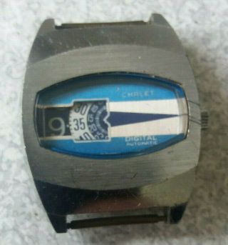 Vintage - 1970s - Chalet Digital - Jump Hour - Wrist Watch - Needs Work