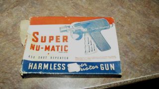 VINTAGE 1950 ' S NU - MATIC Paper Buster Cap GUN Box Only Cowboy 2
