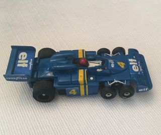 Vintage Aurora Afx G - Plus 6 - Wheel Elf F1 Slot Car Blue/yellow 4 Ex