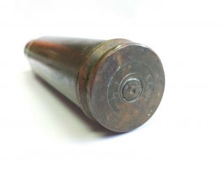 Vintage WWII German Wehrmacht Red Army Brass Shell Case 22 mm 1944 PATINA 2