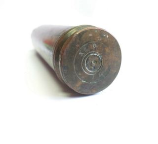 Vintage WWII German Wehrmacht Red Army Brass Shell Case 22 mm 1944 PATINA 3