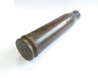 Vintage WWII German Wehrmacht Red Army Brass Shell Case 22 mm 1944 PATINA 4