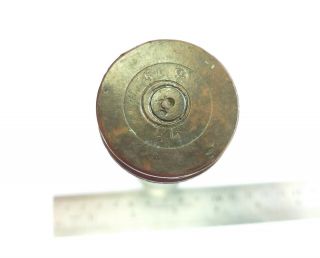 Vintage WWII German Wehrmacht Red Army Brass Shell Case 22 mm 1944 PATINA 8