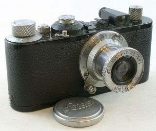 Vintage 1939 LEICA I (C) w/Elmar f=5cm 1:3.  5 Lens and Leica Lens Cap 2