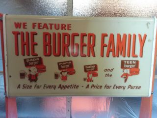VINTAGE A&W RESTAURANT BURGER FAMILY DISPLAY STAND 2