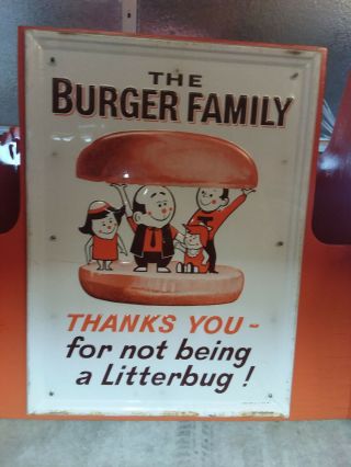 VINTAGE A&W RESTAURANT BURGER FAMILY DISPLAY STAND 3