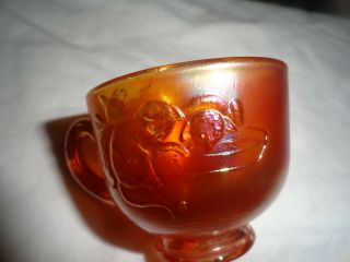 Rare Vintage Fenton Carnival Glass Kittens Tea Cups - Iridescence Set Of 2