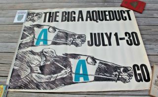 Vintage Big A Aqueduct July 1 - 30 Go Racetrack Horse Racing Poster