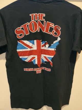 Sz L Vintage 80 ' s 1981 THE ROLLING STONES NORTH AMERICAN TOUR Cotton T - Shirt 4