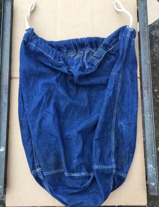 1940s Wwii Blue Jean Denim Us Navy Usn Barracks Bag Indigo