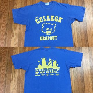 Vintage Kanye West The College Dropout T Shirt Sz Large Concert Tour Rap Tee