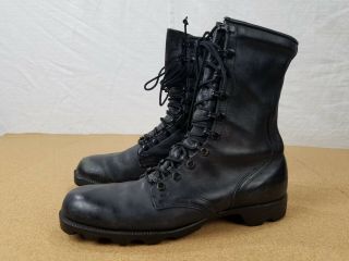 Vintage Dated Ro - Search Black Leather Military Combat Boots Men 