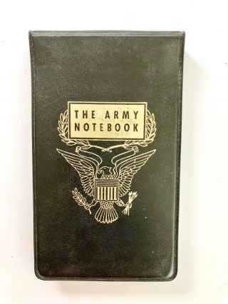 Vintage The Army Notebook W/ Personal Training Notes Of A Vietnam Era Serviceman