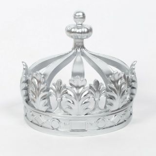French Antique Style Silver Crown Bed Wall Canopy Royal Bedroom Decor Wedding