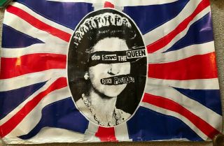 Sex Pistols 1977 Promo Poster God Save The Queen Rare