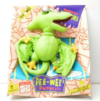 Pee Wee Herman Plush Pterri Matchbox 1988 Nip Vintage Pterodactyl Doll