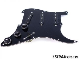 Fender Stratocaster Loaded Pickguard Strat Vintage 57/62 Black 3 Ply 11 Hole