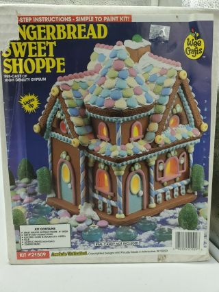 Vtg Wee Crafts Gingerbread Sweet Shoppe Paint Pottery Accents Unlimited