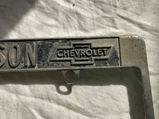 Vintage Richardson Chevrolet Salinas Calif License Plate Frame 5