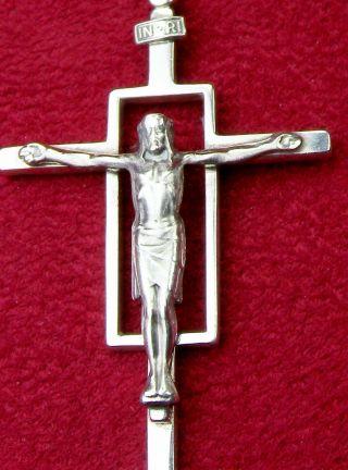 Bishops Vintage Infant Of Prague Shrine Pilgrimage Sterling Vestment Crucifix