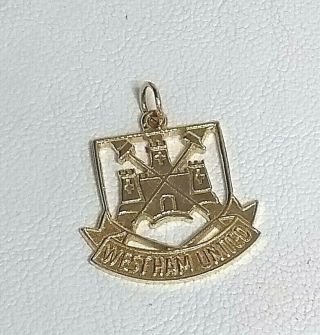 Vintage 9ct Gold Westham Unite Charm / Pendant Hallmarked (not Filled Or Plated)