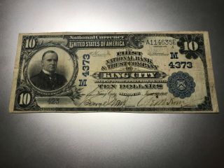King City,  Missouri National Bank Note.  Charter 4373.  Rare Second Title