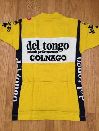 Vintage 1982 Team Del Tongo Colnago Campagnolo Wool Jersey Sz4 Saronni 3