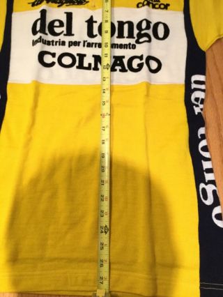 Vintage 1982 Team Del Tongo Colnago Campagnolo Wool Jersey Sz4 Saronni 8