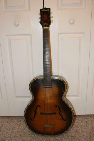 Early Vintage Harmony Archtop " F " Hole Acoustic Guitar