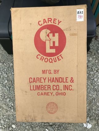 Vintage Carey Handle & Lumber Co.  Inc.  Croquet Set Usa Made -