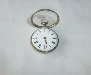 A Georgian Silver Cased Verge Fusee Pocket Watch 1810