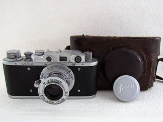 Leica - Ii (d) Drp Ernst Leitz Wetzlar Wwii Vintage Russian Chrome Camera