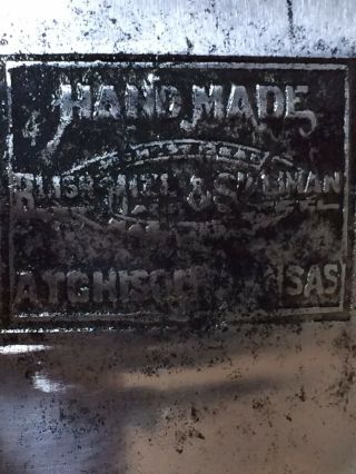Vintage Embossed Single Bit Axe Hand Made Atchison Kansas Blish Mitz & Sillman 2