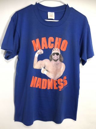 Rare Macho Madness 1988 Wwf Randy Savage Sgl Stitch T Shirt.  L